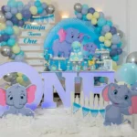 Puple Baby Elephant With One Letter Table