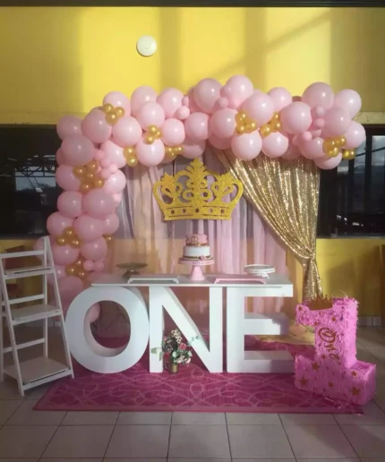 Pink Pricess With One Letter Table