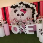 White Panda Princess With One Letter Table