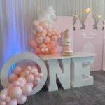 Pastle Pink Princess Castle With One Letter Table - Image 2