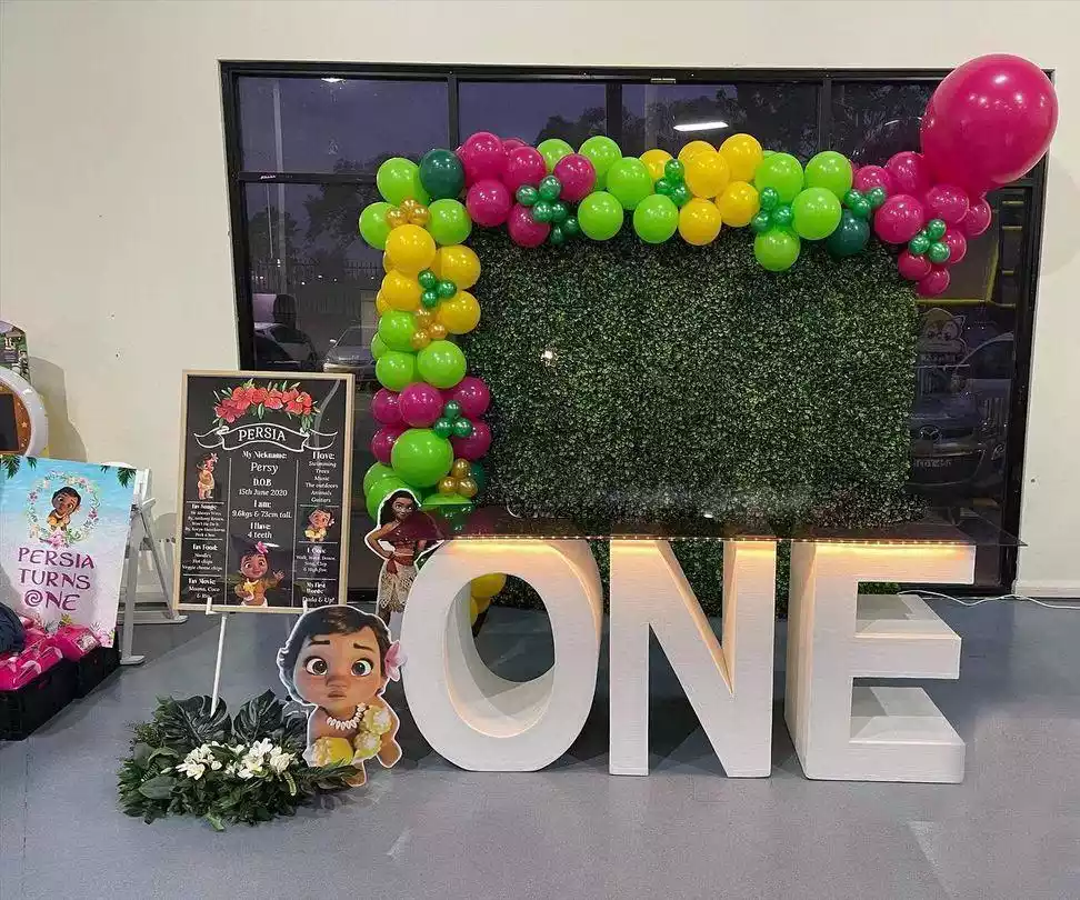 One-71 Moana Baby Theme with One Letter Table - Image 1
